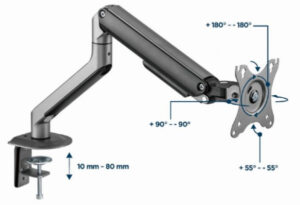 MA-DA1-05 Gembird podesivi drzac za monitor, tilt, 17-32 max.9kg (alt. MA-DA1-02)