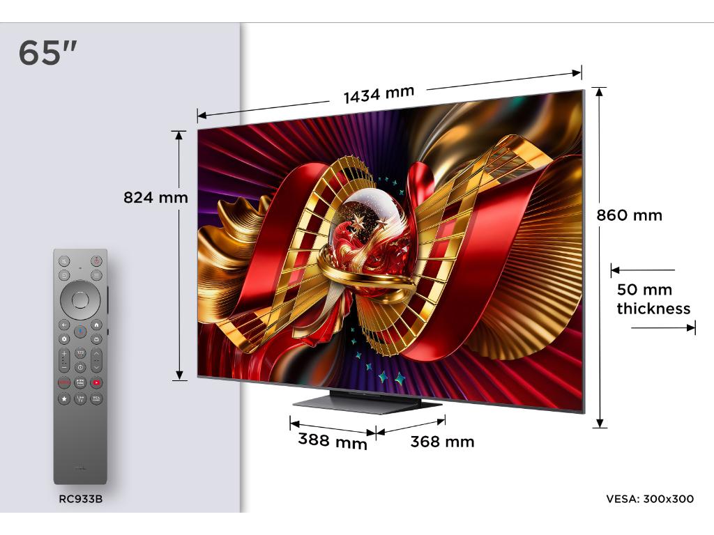 Televizor TCL 65C8L/LED/65"/4K UHD/144Hz/Google TV/crna - Слика 5