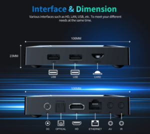 GEMBIRD GMB-X96 M200 2/16GB smart TV box S905X5M quad ARM G310V2, 2x4K 2.4&5G, 1000M, BT, Android 14