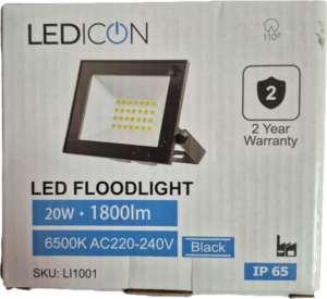 LEDICON LED REFLEKTOR 20W, 1800lm, 6500K, IP65 LI1001