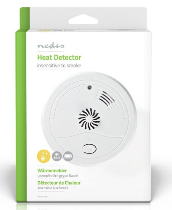NEDIS DTCTH10WT Alarm za toplotu Na baterije, 85db, ABS, Bela - Слика 7