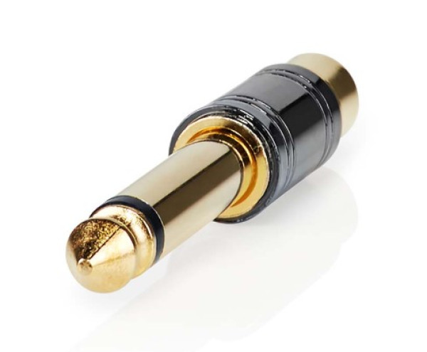 NEDIS CABW23935BKG Mono audio adapter 6,35mm muski na RCA zenski, pozlaceni, metal - Слика 3