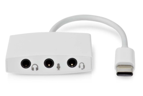 NEDIS CCGB65900WT01 USB-C adapter 2.0 na 3,5mm ženski, 0,1m, Okrugli, Niklovani, ABS/PVC - Слика 4