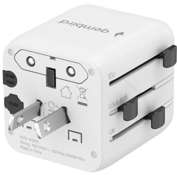Travel adapter TPA-INT-01-W Gembird Univerzalni - Слика 5