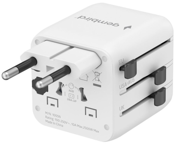 Travel adapter TPA-INT-01-W Gembird Univerzalni - Слика 4