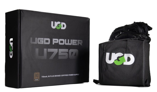 Napajanje U750W 750W UGD Power 12cm FAN, 20+4pin, 4+4pin, 6xSATA, 2xIDE, 4x6+2pin 80Plus, Black - Слика 5