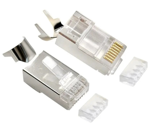 LC-PTF7-01/50 Gembird Zasticeni modularni CAT7 prolazni utikac 15u pozlacen, FTP, SFTP, 50 kom. - Слика 7