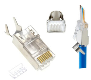 LC-PTF7-01/50 Gembird Zasticeni modularni CAT7 prolazni utikac 15u pozlacen, FTP, SFTP, 50 kom.