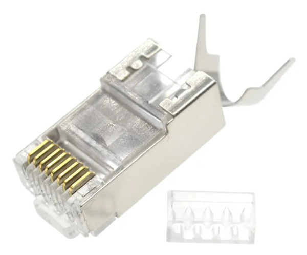 LC-PTF7-01/50 Gembird Zasticeni modularni CAT7 prolazni utikac 15u pozlacen, FTP, SFTP, 50 kom. - Слика 6
