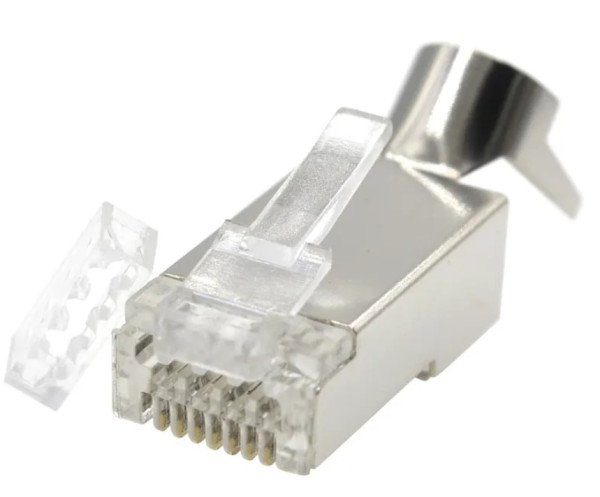 LC-PTF7-01/50 Gembird Zasticeni modularni CAT7 prolazni utikac 15u pozlacen, FTP, SFTP, 50 kom. - Слика 2