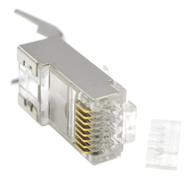 LC-PTF7-01/50 Gembird Zasticeni modularni CAT7 prolazni utikac 15u pozlacen, FTP, SFTP, 50 kom. - Слика 5