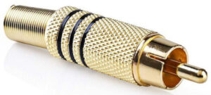 NEDIS CAGP24900BK, RCA konektor, Ravni, Muški, Pozlaceni, Lemljeni, Preènik ulaza: 7,0 mm,Metal 1kom