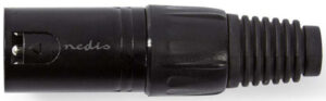 NEDIS COTP15900BK, XLR konektor, Ravni, Muški, Niklovani, Lemljenje, Preènik kab. ulaza: 5,0 mm, 1 kom