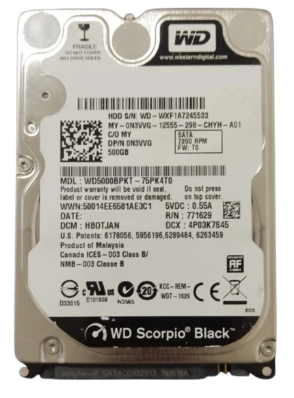 HDD 2.5 * 500GB WD5000BPKT Black 7200rpm 16mb SATA 9.5mm - Слика 2