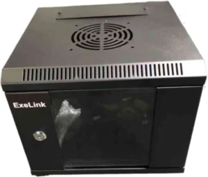 Rek ExeLink 10 in 4U zidni orman vrata staklena,crni,312 × 300 × 310 mm