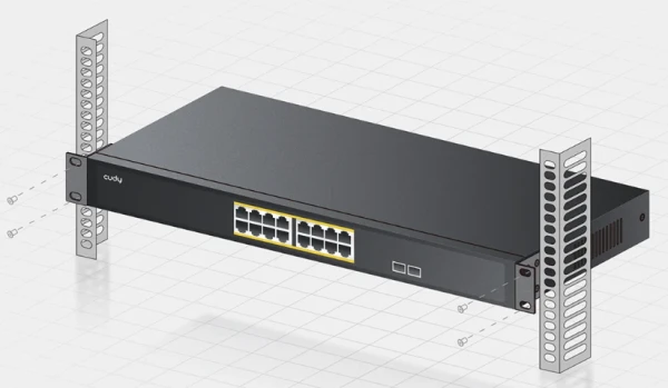 Cudy GS1016EPS2 V1.0 Switch 16× GbE with 802.3at/af Mode A PoE 2× 1.25G SFP 200W Power Supply - Слика 4
