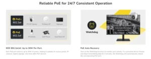 Cudy GS1028EPS2, 24-Port Gigabit Cloud Easy-Managed PoE+ Switch with 2 GbE and 2 Combo Ports, 300W