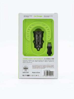 Bavin Auto punjač 2*Usb A + kabl Micro PC887 siva