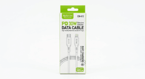 Bavin kabl 30W Type C na Type Lightning 1m bela - CB412