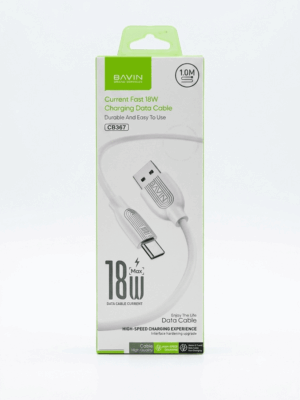 Bavin kabl 18W Type USB A na Type C 1m bela - CB367