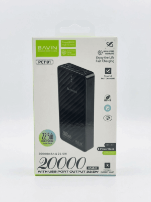 Bavin Power Bank 20000 mAh 22.5W PC1191 crna