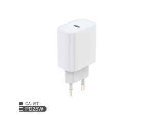 Zidni punjac FULMOVA GAN PD/25W/bela sa USB-C kablom