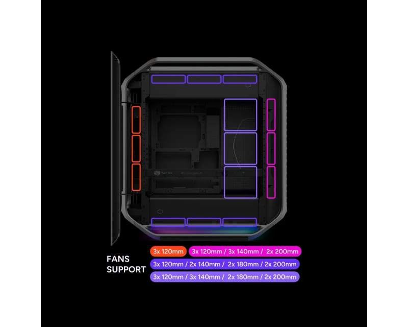 COOLER MASTER COSMOS Alpha Silver Gaming kućište (C700-KGNN-S00) sivo - Слика 6