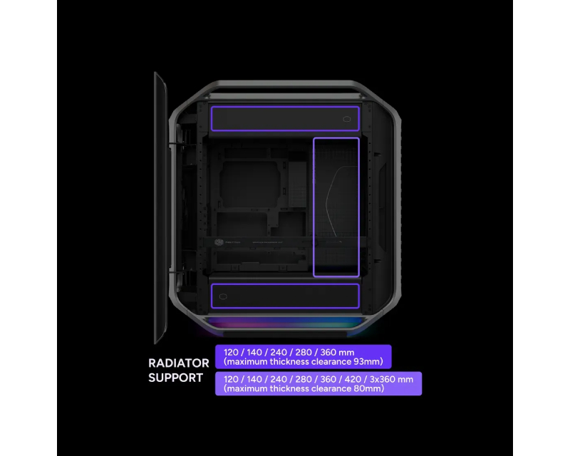 COOLER MASTER COSMOS Alpha Silver Gaming kućište (C700-KGNN-S00) sivo - Слика 4
