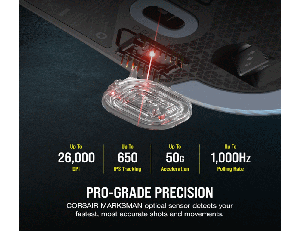 Miš CORSAIR M75 bežicni/CH-931D010-EU/RGB/gaming/crna - Слика 8