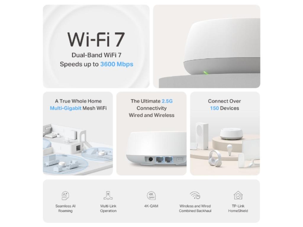 Mesh sistem TP-LINK Deco BE25(3-pack) - Слика 2