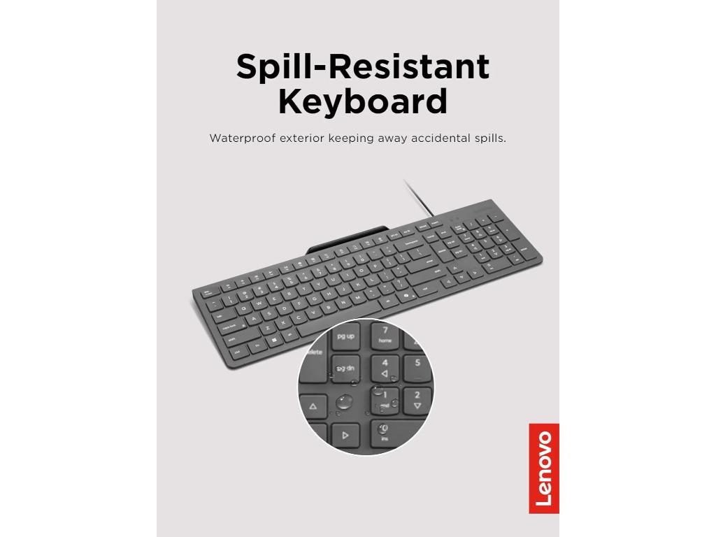 Tastatura+miš LENOVO Lenovo 310/žicni set/USB-A /US Eur/crna - Слика 4