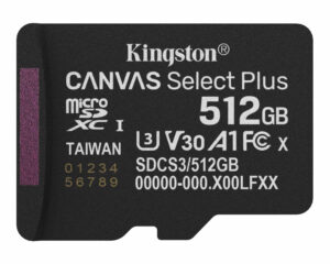 KINGSTON Memorijska kartica U3 V30 SDXC 512GB Canvas Select Plus G3 150R SDCS3/512GBSP