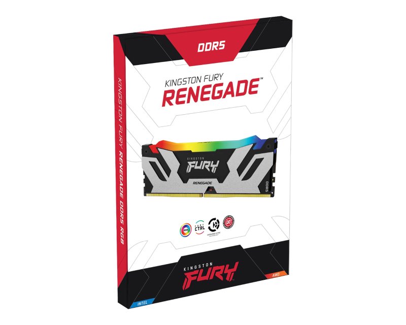 KINGSTON DIMM DDR5 16GB 7600MT/s KF576C38RSA-16 FURY Renegade Silver RGB XMP - Слика 3