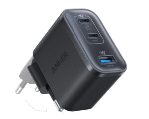ANKER Nano 70W GaN zidni brzi punjač, 3-porta (2x USB-C i 1x USB-A) crni