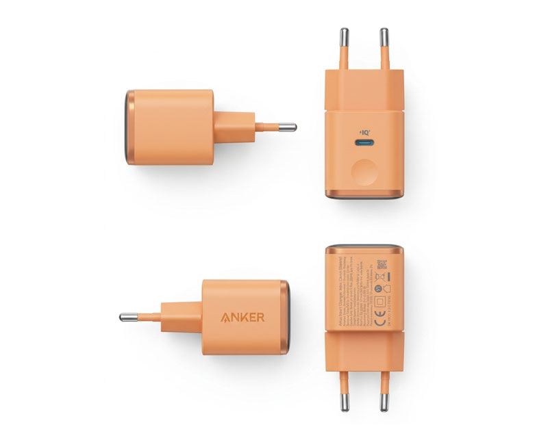 ANKER Nano 45W putni zidni punjač sa ekranom, USB-C port, narandžasti - Слика 2
