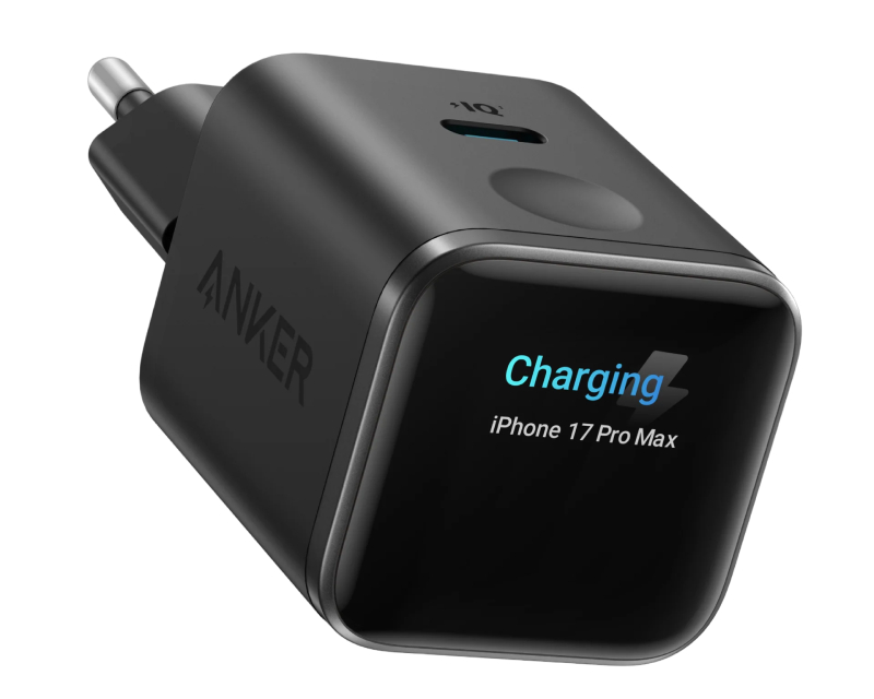 ANKER Nano 45W putni zidni punjač sa ekranom, USB-C port, crni - Слика 2