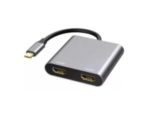 E-GREEN Adapter USB 3.1 tip C (M) - 2 x HDMI