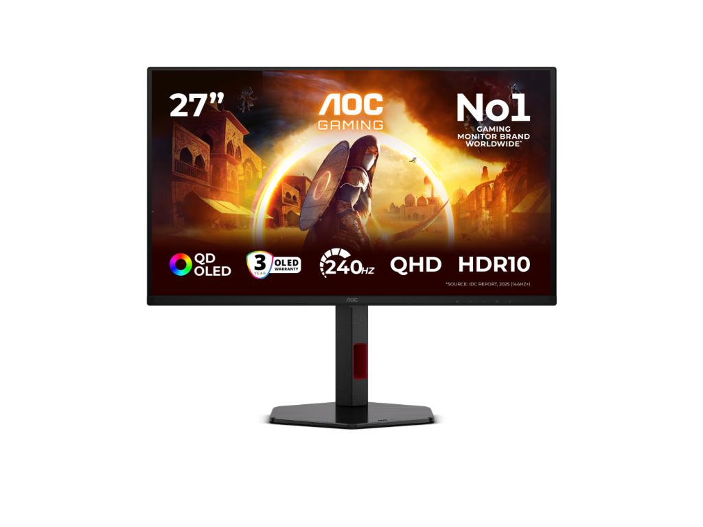 Monitor AOC Q27G4ZDR 26.5"/OLED/2560x1440/240Hz/0.03ms/HDMIX2,DP,USBx2/G-sync/VESA/crna - Слика 4