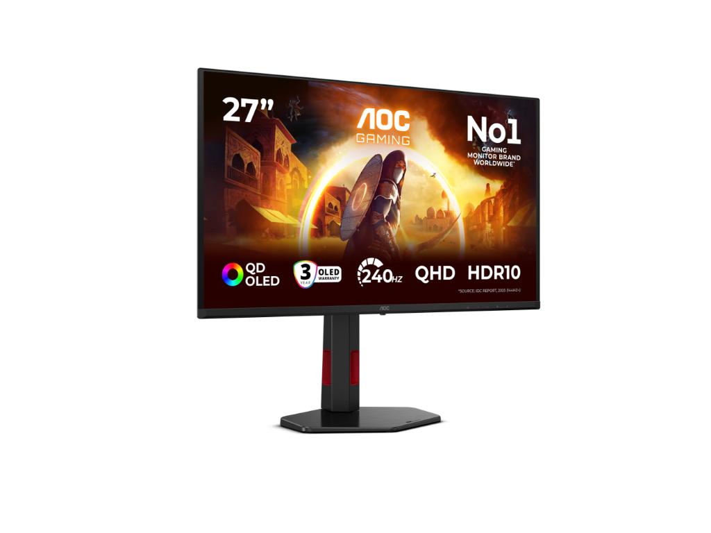 Monitor AOC Q27G4ZDR 26.5"/OLED/2560x1440/240Hz/0.03ms/HDMIX2,DP,USBx2/G-sync/VESA/crna - Слика 2