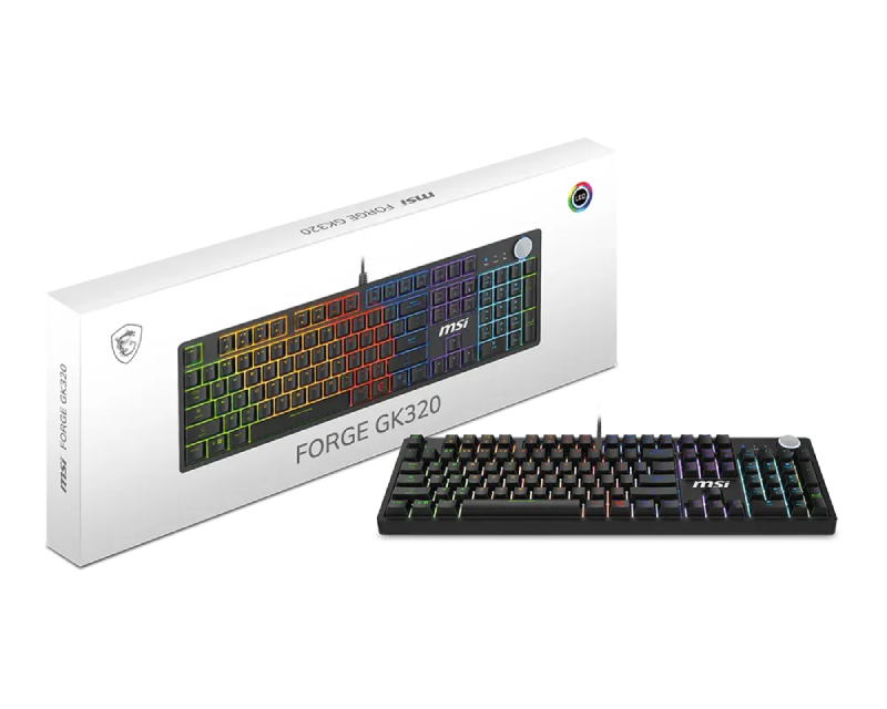MSI FORGE GK320 (red switch) US crna tastatura - Слика 5