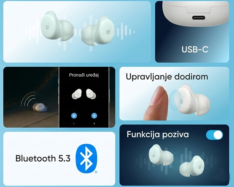 ANKER Soundcore Sleep A30 Noise Masking BT bežične bubice zelene - Слика 9