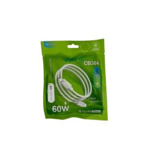 Bavin kabl pleteni 60W  1m Type C-Type C bela - CB384CC