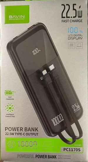 Bavin Power Bank 10000mAh 22.5W (digital display) PC1170S crna