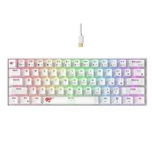 Havit tastatura KB903L transparent-bela