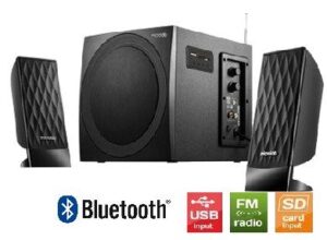 Microlab M300BT * Drveni 2.1  38W RMS(14W,2x12W) SD, USB, FM, BLUETOOTH, black, 3.5mm (4999)