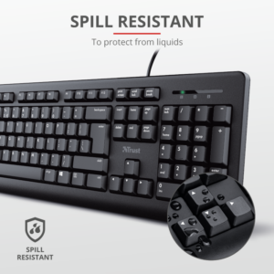 Tastatura+miš TRUST Primo žični set/US/crna
