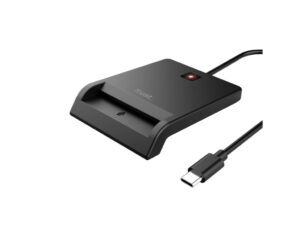 Citac kartica TRUST PRIMO USB-C DNI smart card reader/crna