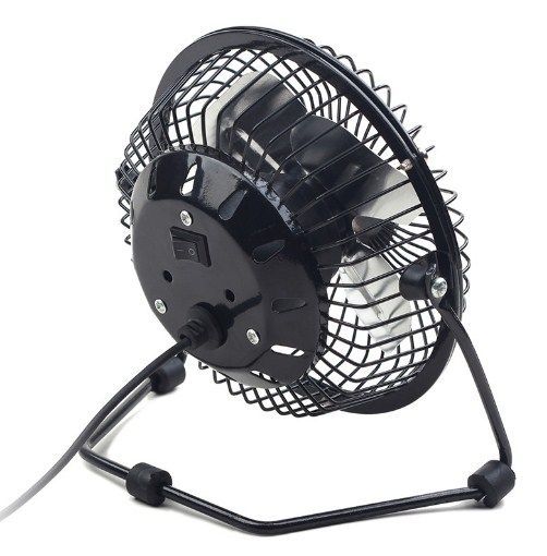 NF-03 Gembird USB 10cm desktop fan, black, METALNI VENTILATOR - Слика 2