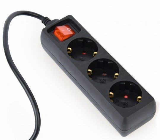 EG-PSU3-01 Gembird UPS naponski kabl, 3 Shuko uticnice, 16A, C14 plug, 0.6m, black - Слика 3