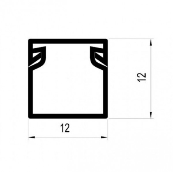 MIT.EL Kanalica ME-12x12mm 2m samolepljiv kablovski kanal PVC - Слика 2